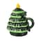 Glitzhome® 6.5" Christmas Ceramic Tree Mug with Lid and Spoon